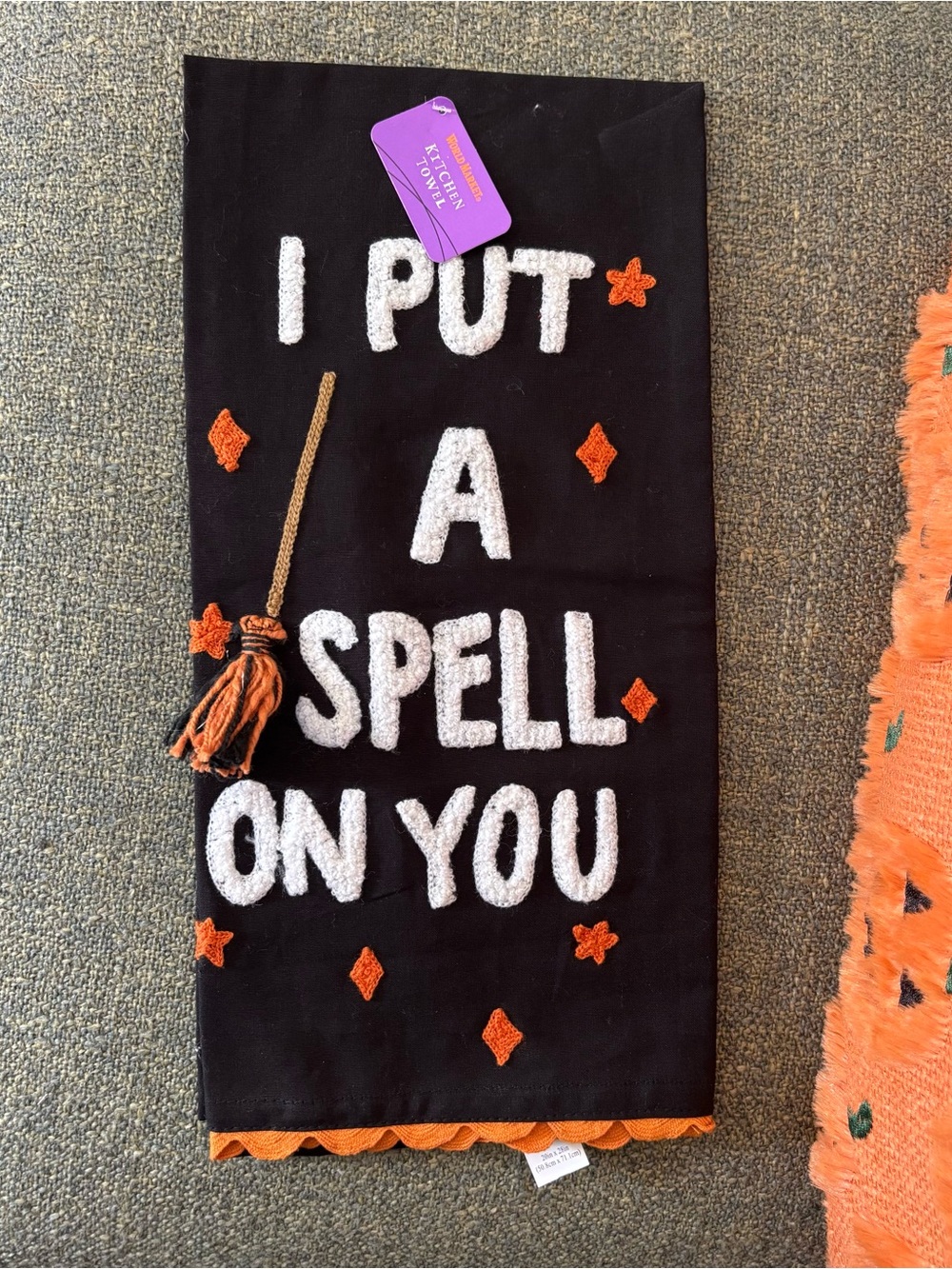 World Market “I Put A Spell On You” Halloween Kitchen Towel